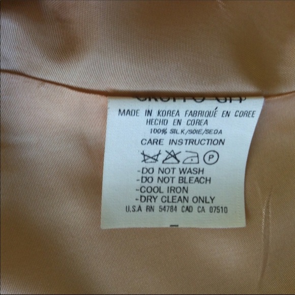 VINTAGE EMANUEL UNGARO PARIS SILK CREAM BLAZER SIZE 6 - Picture 11 of 15